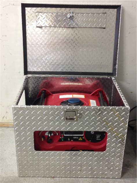 metal storage box for generator|enclosed trailer generator box.